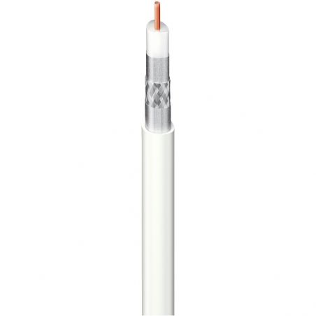 Cable coaxial cobre-alúminio CXT blanco PVC (bobina cartón 100m)