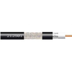 Cable Coaxial T100 Cu/Al Ø1,13/4,7/6,6mm. PE Negro. Bobinas de 250m