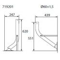 Universal wall/ground support 223x610 Ø60X1,5 Televes