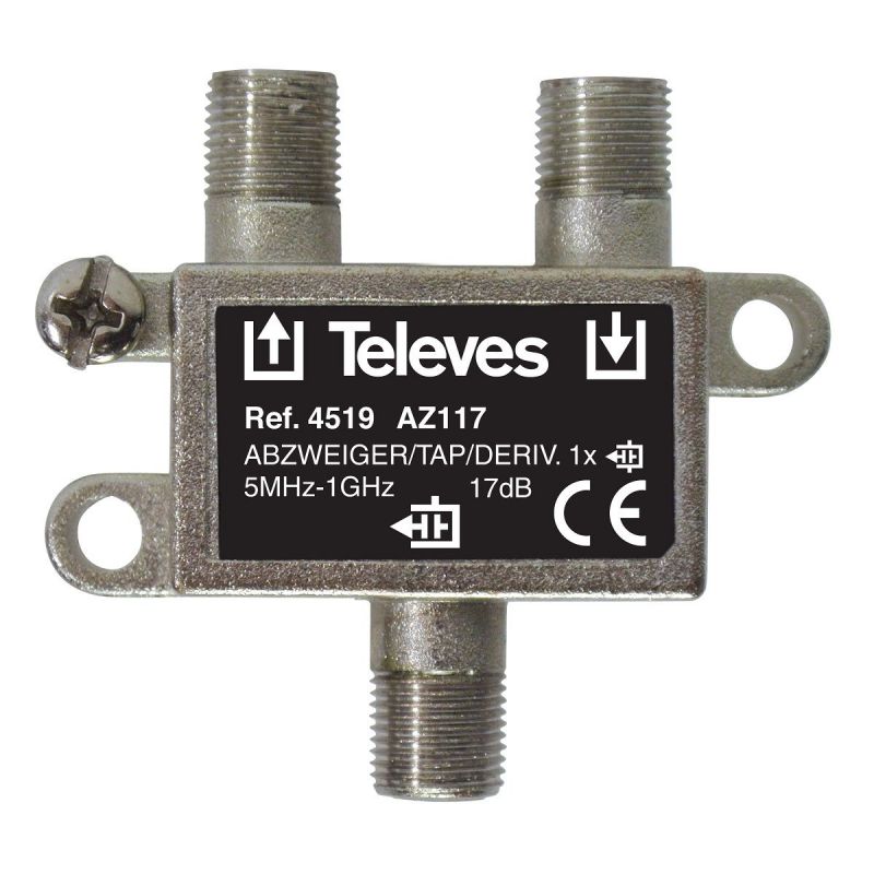 Derivador 5-1000 MHz F 1D 17 dB Interior Televes