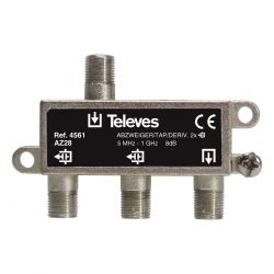 Derivador 5-1000 MHz F 2D 8 dB Interior Televes