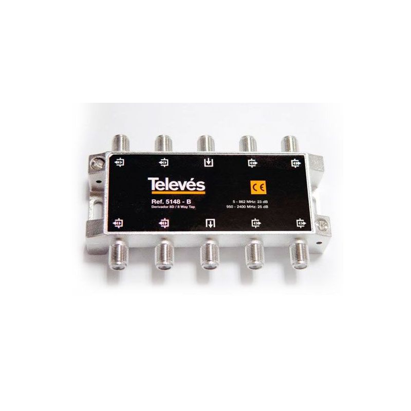 23 dB 8 Ways 5-2400 MHz F connector Televes