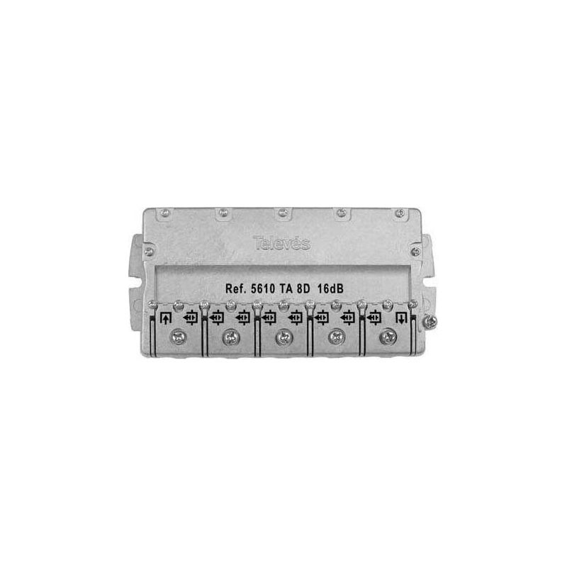 Derivador 5-2400 MHz connector EasyF 8 outputs 16dB type TA Televes