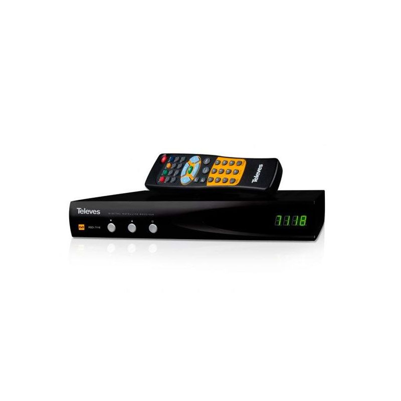 Receptor TV Satélite Digital SLIM FTA C/ Modulador Televes