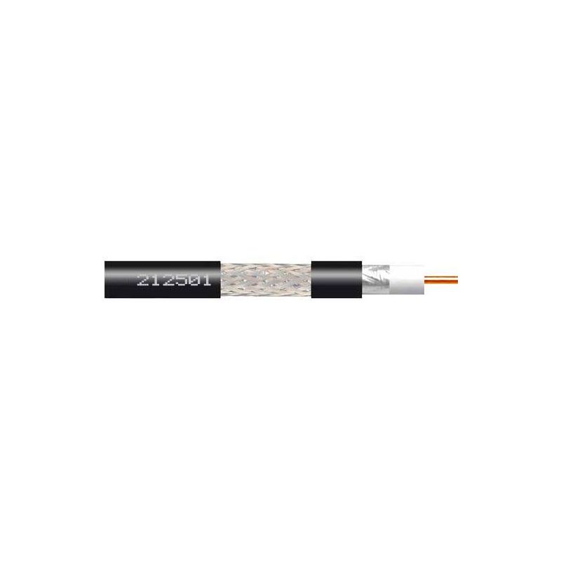 Coaxial Cable T-100 PE EN 50117-2-5 Class A B 100 0.82 16PAtC Ø 1.13/4.8/6.6mm Black 250m