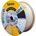 Wood coil 250m coaxial cable CXT-1 17VAtC.A White Televes