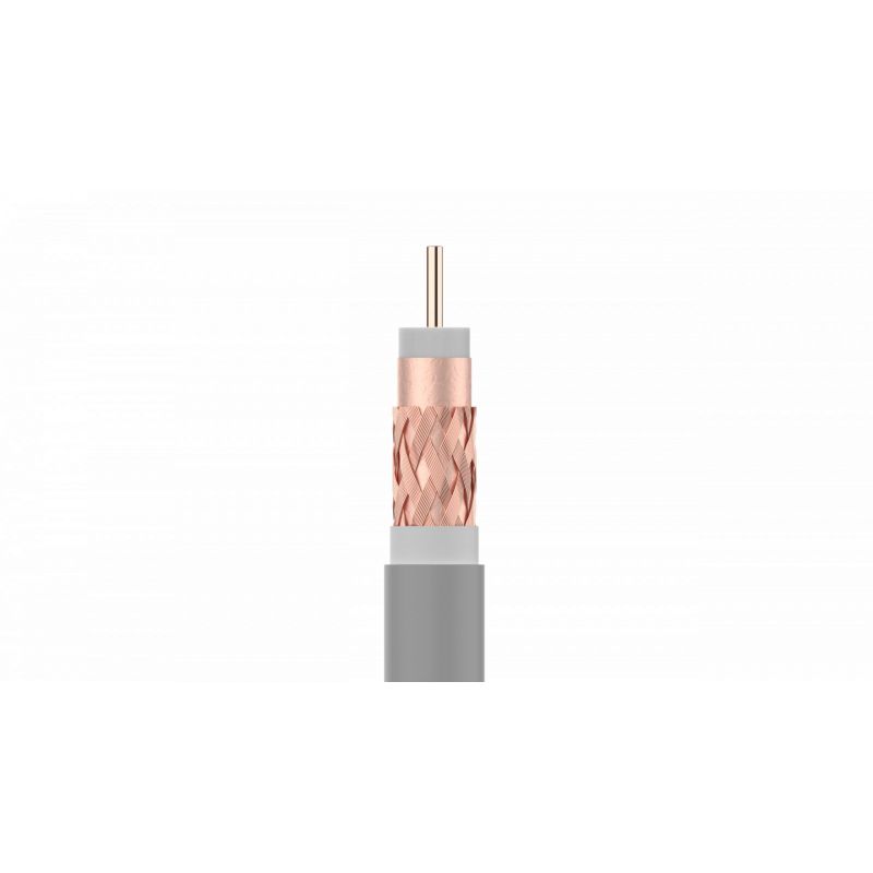 Bobina de plástico 100m cable coaxial T100plus Dca/A 16VRtC Gris Televes