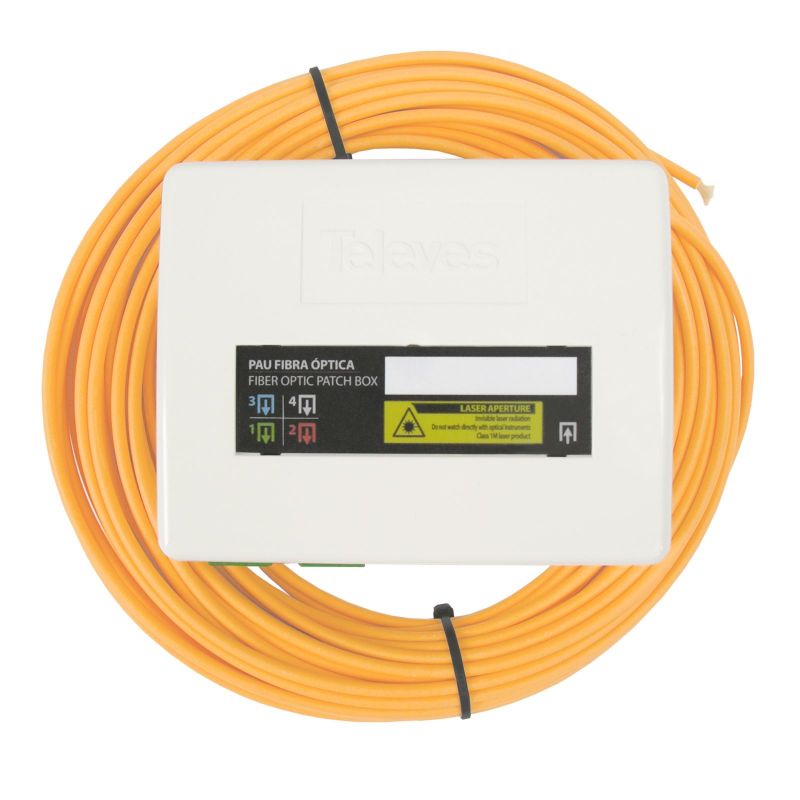 Fiber optic PAU 4 outputs SC/APC 2 fibers of 15m Televes