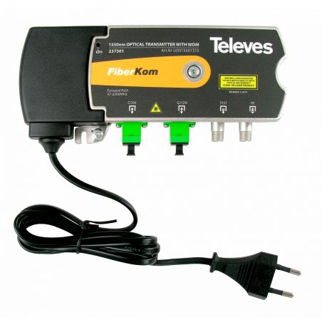 Transmetteur/multiplexeur optique 1550nm SC/APC 1310/1490nm Televes