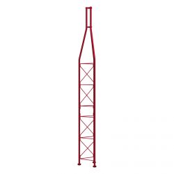 Top section Zinc+tinta Vermelha 3m torre torreta 360 Televes