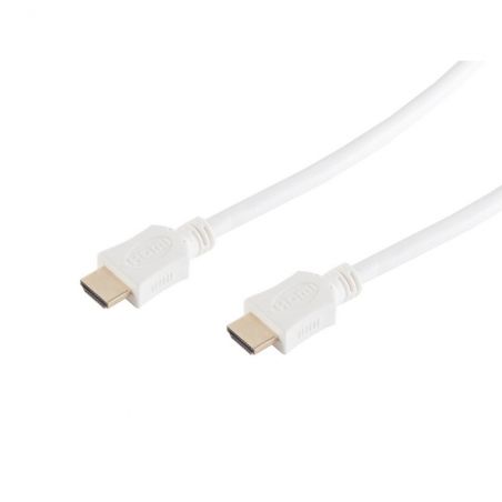 Cable HDMI 2.0 Blanco 1.5m OFC, 4K, 3D, HDR, CEC, HDCP 