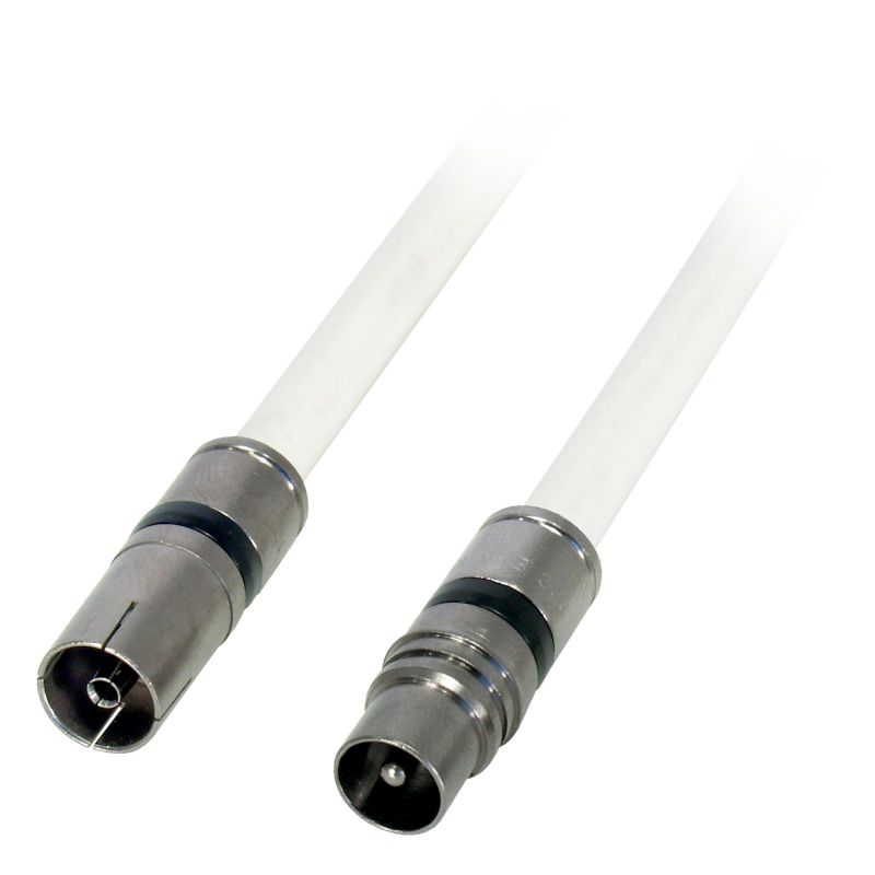 Prolongador coaxial con conectores IEC macho - hembra Blanco 3m Televes