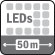 LED IR (jusqu'à 50 m)