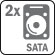 2 SATA HDDs (Max 6TB/HDD)