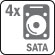 4 SATA HDDs (Max 8TB/HDD), 1x eSATA