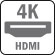 1 HDMI 4K, 1 HDMI 1080P, 1 VGA